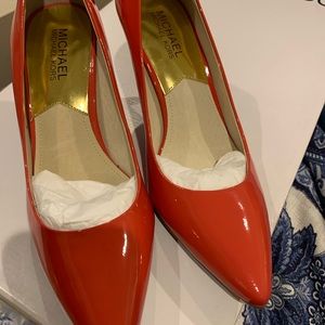 Michael Kors patent coral pumps